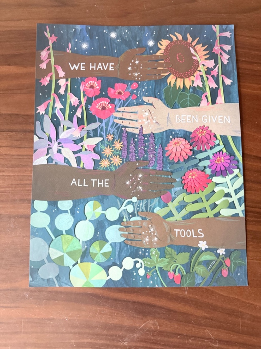 Olly Costello "All The Tools" Art Print Archival Cut-Paper Style 11x14
